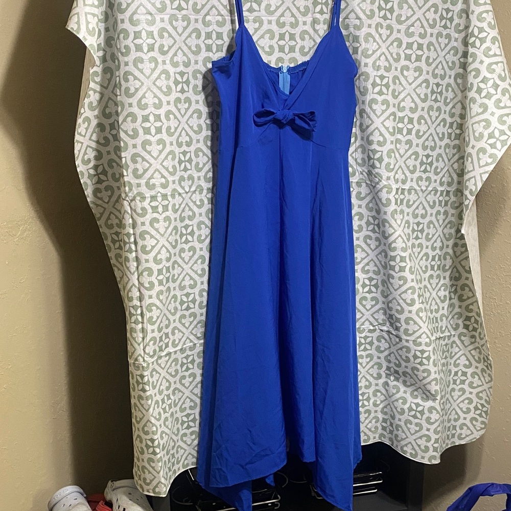 Source Unknown Royal Blue Maxi Dress with Bow